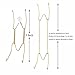 Fasunry 10 Piece Plate Hangers, 5 Inch Invisible Brass Wall Plate Hangers, Comes with 12 Piece Wall Hooks for Decorative Plates