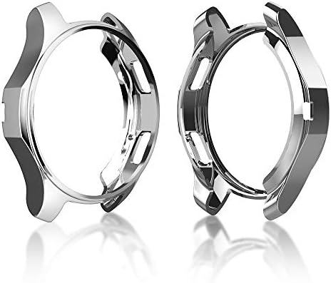 Cerike Case for Samsung Galaxy Watch 42mm Bumper Case, TPU Scractch-Resist Frame Protective Cover for Samsung Galaxy Watch 42mm Smartwatch (42mm, Silver)