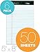 TOPS Docket Writing Tablet, 5 x 8 Inches, Perforated, White, Narrow Rule, 50 Sheets per Pad, 6 Pads per Pack (63366)