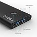 Kinps Battery Pack 10000 mAh Portable Series Pocket-Size External Portable Charger Universal Compatibility Dual Ports Total Output 3.5A Power Bank with Aluminum Case (Black)