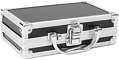 Aluminium Alloy Tool Box Storage Case Portable Tool Storage Organizer Safety Box (8.46x8.46x2.56in)