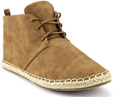Makers Shoes Womens Glory-4 Ankle High Espadrille Desert Boots, Tan, 11