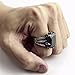 ELFASIO Stainless Steel Ring for Men Dragon Claw Black Cubic Zirconia Biker Jewelry Size 8 to 15