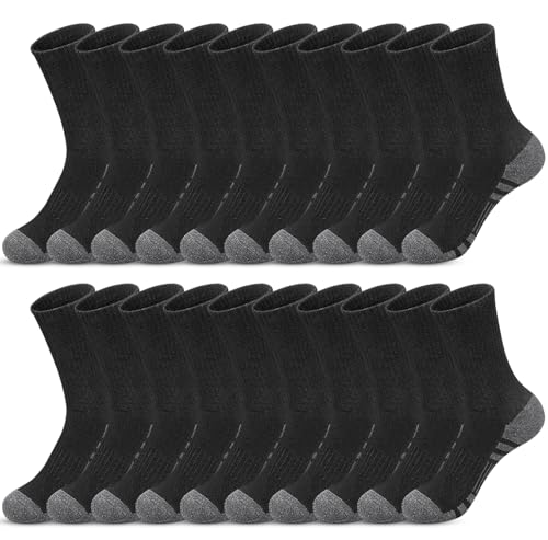 10 Pares Calcetines para Hombre - Calcetines Deportivos Hombre Transpirables y Duradero, Calcetas Absorbe Sudor y Antiolor, Calcetas para Correr, Gym, Ciclismo
