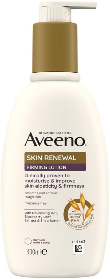 Aveeno Skin Renewal Firming Lotion 300ml - Fragrance Free, Prebiotic Oat,