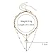 Manerson Moon Pendant Choker Necklace Sequins Chain Jewelry for Women Gold Tone