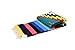 Open Road Goods Mexican Diamond Pattern XL Yoga Blanket - Thick Serape with Stripes - Turquoise