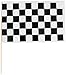 Fun Express - Plastic Checkered Racing Flags for Party - Perfect for Racing Theme Parties Events & Celebrations - Durable Flags Event Deco Themed Parties & Special Occasions - Black/White - 12 Pieces