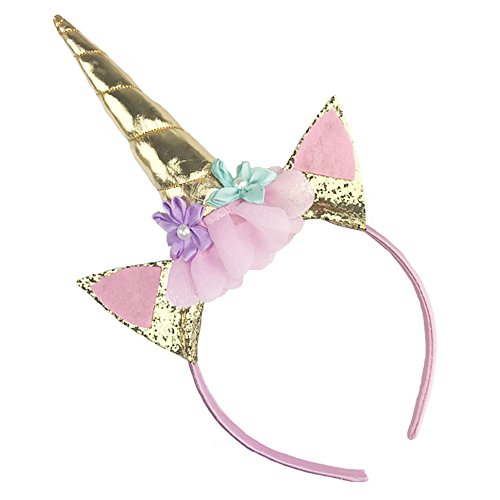Headband flowers ears headbands gold glitter hair hoop …