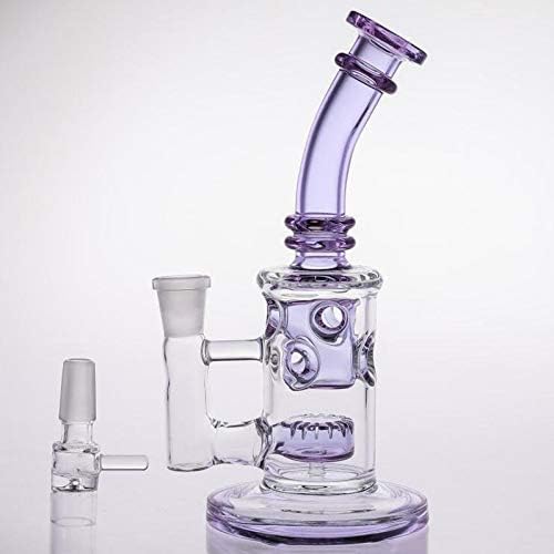 HHJ 20cm Tall Glass Bottle Glass Smokeless Inhalers Purple No158