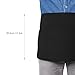Syntus 100% Cotton 3 Pockets Waist Apron 11.5-inch Long Kitchen Cooking Restaurant Bistro Craft Garden Half Aprons for Men, Women, Chef, Baker, Servers, Waitress, Waiter, Craftsmen, Black Pack of 6