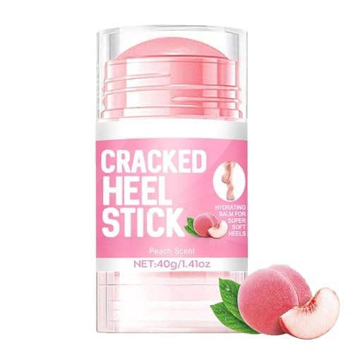 Peach Scented Anti-Cracking Foot Cream Set,Natural Hydrating Heel Stick Balm,Deeply Moisturize & Soften,Repair Dry Cracked Skin,Smoothens Dry Cracked Feet, For Women & Men, Travel Size (1PC)