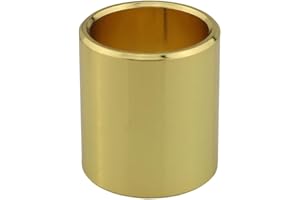 Ruiwaer Guitar Knuckle Slide Guitar Brass Finger Slides Gold Length 28mm Diameter 25mm