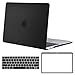 MOSISO Plastic Hard Case&Keyboard Cover&Screen Protector Compatible with MacBook Pro 13 inch, Pure Deep Black