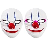 VBIGER Scary Masks Costume Mask Halloween Party Face For 2ps (Adult, Clown)