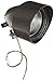 RAB Lighting QB1A Quartz Bullet Floodlight, Aluminum, 75W Power, 1500 Lumens, 127V, Bronze Color