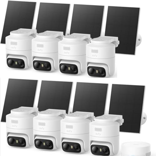eufyCam C37 8-Kamera-Set, Überwachungskamera Außen, Farbnachtsicht, Solar