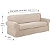 Maytex Reeves Stretch 2 Piece Sofa Furniture Cover Slipcover, Chocolate Brown