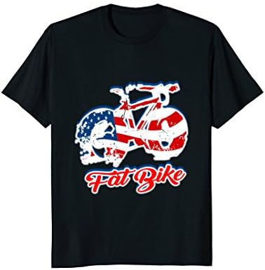 usa fatty bike with fat tire moutain bike t-shirt
