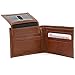 Alpine Swiss Men's Leather Wallet 2-In-1 Bi-Fold Flip Up Removable Card Case, Brown