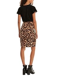 Mini falda corta de cintura alta asimétrica elástica para dama