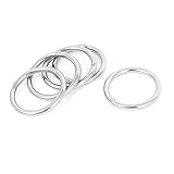 Uxcell a15060500ux0119 30mm x 3mm Stainless Steel Webbing Strapping Welded O Rings (5 Piece)
