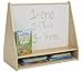 ECR4Kids Birch Pic-A-Book Display Stand with Dry Erase White Board and Storage, Wood Book Shelf Organizer for Kids, Natural