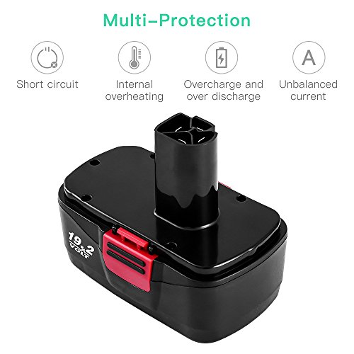 Dosctt 3.6Ah Replace for Craftsman Ni-Mh DieHard 19.2Volt C3 Battery 315.115410 315.11485 130279005 1323903 120235021 11375 11376 Cordless Drills Pack of 2