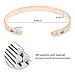 POPSPARK 2 Pieces Women Cuff Bracelets, Couple Inspirational Bangle Rosegolden Bangle Bracelets Stainless Steel Personalized Engraved Motivational Bangle Encouragement Bangle Jewelry Gift
