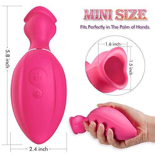 Powerful Sucking Vibrator for Clitoral and Nipple Stimulation, Oral Sex Toy with 8 Sucking Intensities, Fondlove Mini Clit Sucker Rechargeable Waterproof Portable Adult Sex Toy for Couple