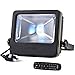 LOFTEK 30W RGB Flood Light with Plug Adapter, Outdoor Color Changing Spotlight with Dimming and Memory Setting Function, Waterproof IP65 Outdoor Light for Lawn and Garden, Black