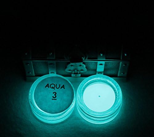ULTIMATE GLOW IN THE DARK PIGMENT POWDER FOR YOUR Wonderful Collection of Art and Craft Supplies for Kids and Adults. MAKE GLOW IN THE DARK SLIME!!! (30g, AQUA)