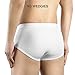 DAVID ARCHY Men's Underwear Briefs Micro Modal Dual Pouch Briefs Support Ball Pouch Comfortable Soft Briefs for Men 4 Or 7 Pack (L, White)