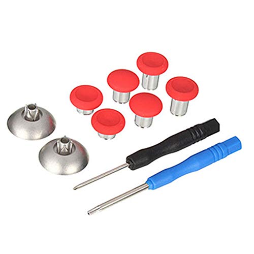 heaven2017 Metal Controller Buttons Set Thumbsticks Mod Replacement Kit for Xbox One Elite Red