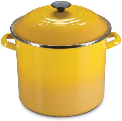 Amazon Com Le Creuset Enamel On Steel 12 Quart Covered Stockpot Dijon Lecreuset Dijon Kitchen Dining