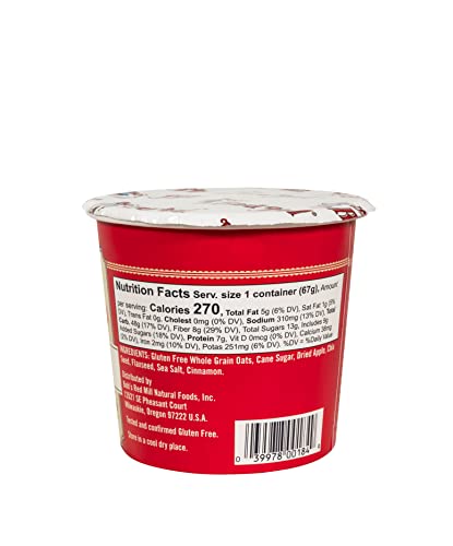 BOB’S RED MILL GLUTEN FREE OATMEAL CUP, APPLE & CINNAMON (SINGLE)
