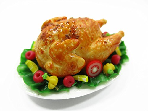 Dollhouse Miniatures Christmas Food Roast Turkey Vegetable Holiday Dinner 13959