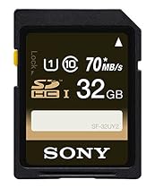 Sony 32GB Class 10 UHS-1 SDHC up to 70MB/s Memory Card (SF32UY2)
