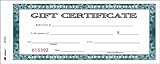 Adams Gift Certificate Book, Carbonless, Single Paper, 3.4 x 8 Inches, White, 2-Part, 25 Numbered Certificates (GFTC2)