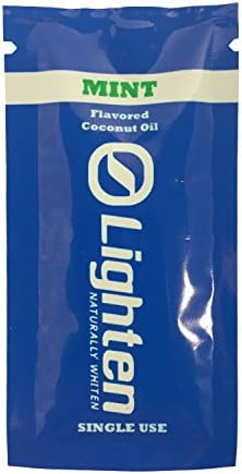 Lighten Naturally Whiten 100% Organic Mint Coconut Oil Teeth Whitening 5 Day Sample Pack