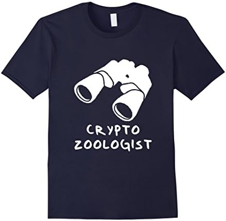 Men's Cryptozoologist cryptids binocular shirt Small Navy