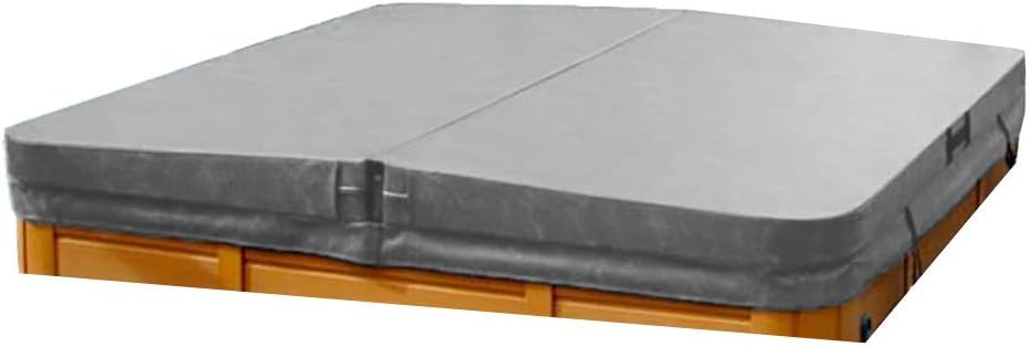 The Cover Guy Standard 4" Replacement Hot Tub Spa Cover Hotsprings 93x80x10 Radius Corners with Lifter Plates - Grey