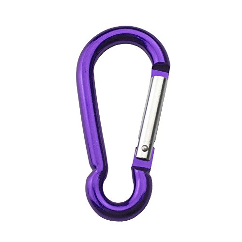Swatom Aluminum Bottle Gourd Shaped Carabiner Clip 2/2.5/2.7/3.3 Inches Assorted Colors Spring Snap Hook Set Keyring Carabiners for Camping Traveling Hiking Keychains Outdoor(6Pack)