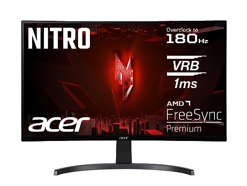 acer Nitro ED273 S3 Gaming Monitor 27 Zoll (69 cm Bildschirm) Full HD, 180Hz, 1ms(VRB), 1x HDMI 2.0, 1x HDMI 1.4, 1xDP 1.2, AMD FreeSync Premium