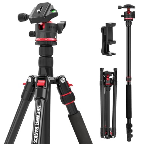 NEEWER Basics TP14B 72"/182cm Kompakt Reisestativ Einbeinstativ für Kamera