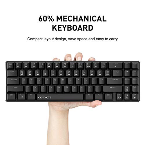 Gamenote 60% Mechanical Keyboard, Wired Gaming Keyboard Type-C 71 Keys LED Backlit Mini Compact Keyboards Blue Switch… - Image 3
