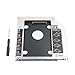 2nd 2.5'' SATA HDD SSD Hard Drive Disk DVD CD ROM Optical SuperDrive Caddy Tray Adapter for Apple Unibody MacBook/MacBook Pro 13 15 17 Early mid Late 2008 2009 2010 2011 2012.etc primary