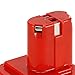 POWERAXIS 12V 2.0Ah Replacement Battery for Makita 1222, 1233, 1234, PA12, 1220, 1235, 1235B, 1235F, 192696-2, 192698-8, 192698-A, 193138-9, 193157-5 Cordless Power Tool(Red)