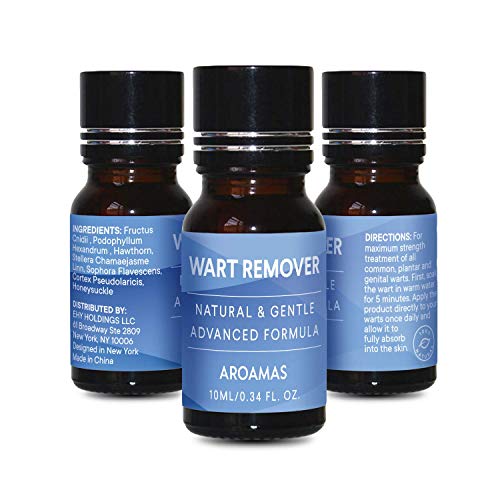 Aroamas All-Natural Wart Remover Treatment, Maximum Strength for Common Warts and Infections, Also Promotes The Healing of Calluses and Corns