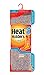 Heat Holders Ladies Lite Crew Sock, Mid Brown/Cream, 5-9